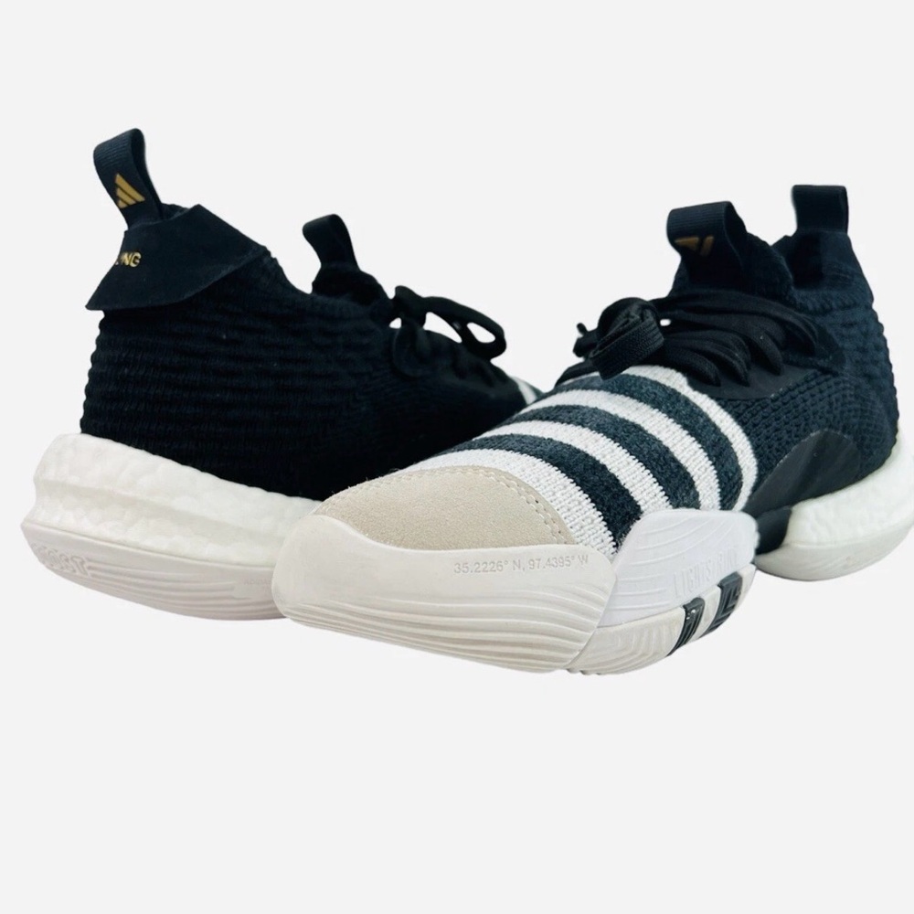 Adidas Trae Young 2 Casual Basketball Shoe Black/White H06477 Men's Size 7